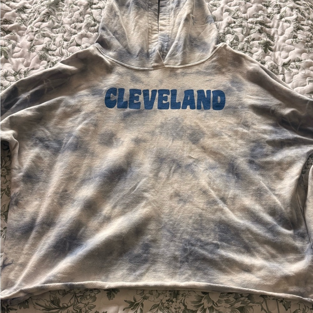 Cleveland Blue Tie-Dye Hoodie Sweatshirt